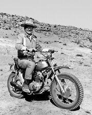 Cowboy Actor JOHN WAYNE Glossy 8x10 Photo Honda Motorcycle Print Celebrity picture