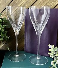 Lenox Firelight Wine Glasses Clear NO Panel Vintage Blown Glass Wine Goblets 2 * picture