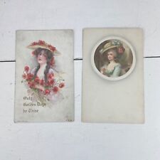 Vintage Post Card 1913 Victorian Ladies Spring Valentine Posted picture