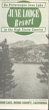 JUNE LODGE RESORT-JUNE LAKE-MONO COUNTY-CALIFORNIA~BROCHURE WITH MAP-1952 picture