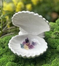 Wholesale 7 Pcs Mini Fluorite Conch Seashell Carved Crystals, Approx .5” picture