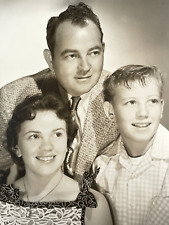 BZ Photograph Family Portrait 1950's Photo Dad Kids Boy Girl 8x10 picture