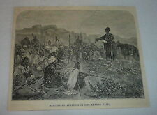 1878 magazine engraving ~ MEETING OF AFREEDIS IN THE KHYBER PASS, Afghanistan picture