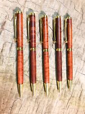 Set Of 5 Wood Ballpoint Pen Hand Crafted In Australia From Re-claimed Timber picture