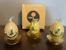 Vintage Easter Eggs Candle Set Flugel Kerzen with brass stands picture