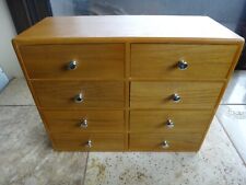 Vintage Watchmakers 8 Drawer Oak Wood Cabinet Parts Chest picture