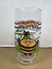 Vintage 80s 1986 Mcdonalds Hamburger McVote 86 Glass Cup Big Mac Collectible picture