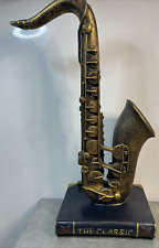 Retro Resin Saxophone with The Classic Book Figurine Display Collectible picture