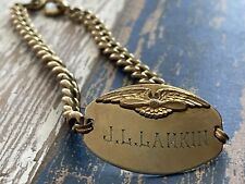 WWI or WWII US Army Air Service/Corps Sweetheart Bracelet w/ Prop Wings Insignia picture