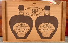 Vintage Paul Mason Vineyards WOOD BOX Rare Cream Sherry & Souzao Port picture