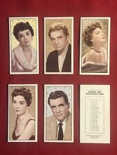 1955 BARBERS-CINEMA & T.V. STARS-6 CARD P/SET-CHECKLIST-HUDSON-TAYLOR-BURTON+++ picture