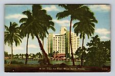 Miami Beach FL-Florida, Eden Roc Hotel, Advertising, Vintage Souvenir Postcard picture