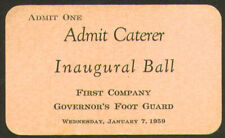 1st Co Governor's Foot Guard Inaugural Caterer pass '59 picture