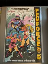 FEMFORCE AC Comics Issue 100 Autographed Black Gorby Heike w/ Poster picture