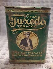 1930s Fresh Tuxedo Tobacco vtg empty Antique Tin Holder Cigarettes Pipe  picture
