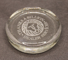 Vintage Fidelity Southern Bank Glass Paperweight Lion Advertising Promotional picture