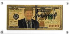 DONALD TRUMP • Rare Autographed Thousand Dollar Bill~ Hologram/COA~ Case picture