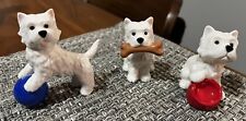 Lot of 3 Cute Porcelain West Highland Terrier Westie Dogs - MINT picture