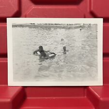 People Swimming In A Pool 4 1/2 x 3 1/8 Photograph B Pre Owned Vintage 1950s picture