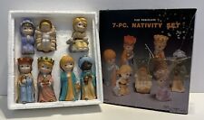 VTG 80s Nativity Scene 7 Piece Porcelain w/Box Taiwan Christmas  picture