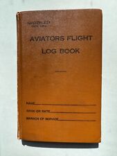 Vintage WW2 AVIATORS FLIGHT LOG BOOK - 1945 TORPEDO SQUADRON ELEVEN NAVAER-4111 picture