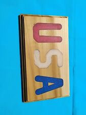 Red White And Blue Epoxy USA With Decorative Edges picture