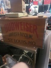 Budweiser wooden box wooden crate checkers lid Anheuser-Busch since 1876 picture