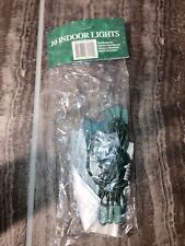 10 Indoor Christmas Lights, Green Cord, 5 Feet Total Length, Steady Or Flash picture