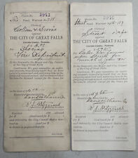 Great Falls, MT 1895 Letterhead:Claims Against The City-Fire Department picture