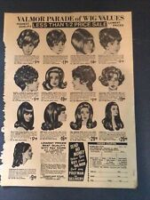 Vintage Valmor Wigs Ad Magazine Clipping Parade Of Wigs 2 picture