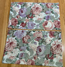 Set of 2 Vintage SPRINGS INDUSTRIES Pillowcases Floral 33x20 Made in USA picture