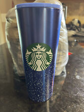 *RARE* 2020 Starbucks Stainless 24oz Cobalt Blue Speckled Venti Tumbler picture