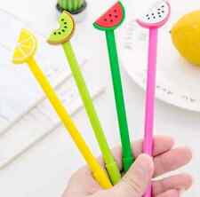 2Pcs Cute Fruits Gel Pen Ballpoint 0.5mm Black Ink Student School Stationery HOT picture