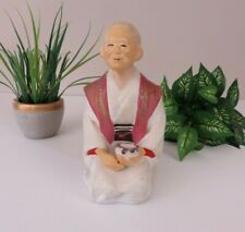 Vintage Tilso or Hakone Japanese Hand Painted Monk Kneeling with Cup picture