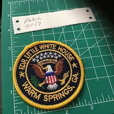 Roosevelt's Little White House Warm Springs Georgia Souvenir Embroidered Patch picture
