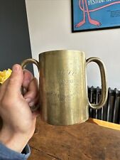 Vintage Antique Tankard Metal Two Handled - Marked 1889 Mixed Doubles - S515 picture