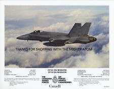 1980's CANADIAN ARMED FORCES AIR FORCE RCAF RECRUITING PHOTO CF-18 FIGHTER JET picture