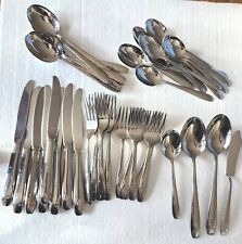 MCM Vintage Wallace Stainless Bright Star  Flatware 49 PC Lot picture