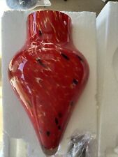 Vintage Italian Murano Style Red Millefiori Hanging Pendant Light 14” Bay 8.5” A picture