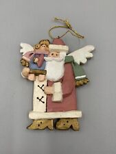 Kurt Adler 4” Santa Claus Folk Art Style Christmas Hanging Ornament picture