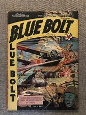 Blue Bolt Volume 3 #9 WWII Cover Vintage Novelty Press Comic 1943 picture