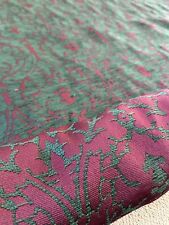 Antique Damask Textile French Victorian Embroidered Textured Bulk Fabric 55 X 36 picture