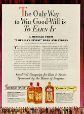 1939 SEAGRAM'S WHISKEY America's Canada's Finest V.O. Earn It Vintage Print Ad picture