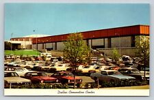 Convention Center Classic Cars Parked Outside Dallas, Texas TX VINTAGE Postcard picture