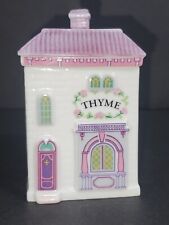 Thyme Lenox Spice Village Porcelain House Jar 1989 Base Lid Vintage picture
