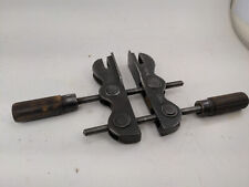 RARE Vintage Wetzler Metal Double Screw Clamp - Woodworking - Metalworking etc. picture