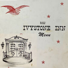 Vintage 1962 Ross' Ivystone Inn Hotel Restaurant Menu Sorrel Horse Pennsauken NJ picture