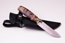 Python / Snake Tourist Hunting Fishing Kitchen Handmade Knife + Leather Sheath picture