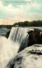 VINTAGE POSTCARD VIEW OF THE AMERICAN FALLS FROM GOAT ISLAND NIAGARA FALLS 1913 picture