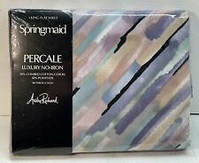 Vtg Springmaid 1 King Flat Percale Sheet Andre Richard Silver Shadows II -NEW picture